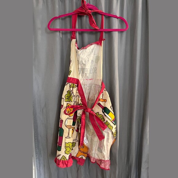 "It's Wine O'clock Somewhere" Apron - Picture 2 of 5